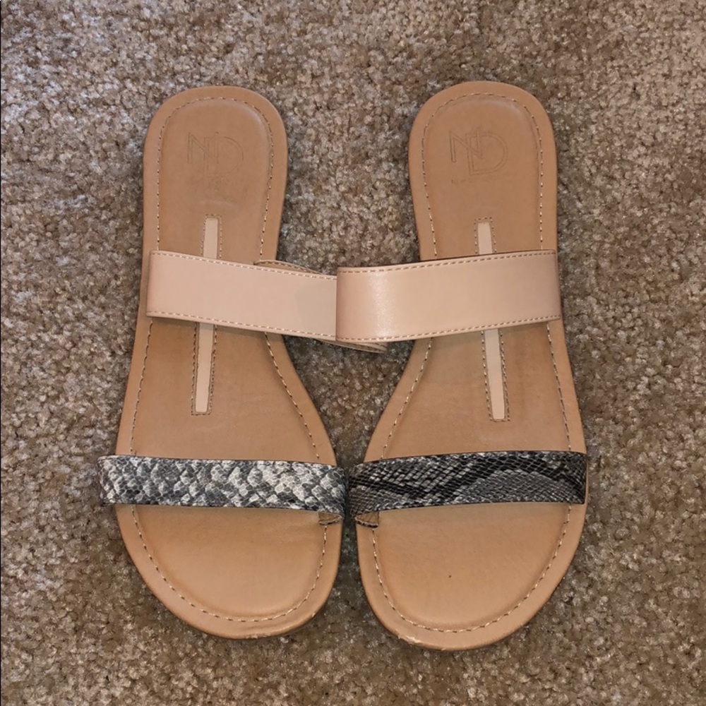 Blush & Snakeskin Sandals